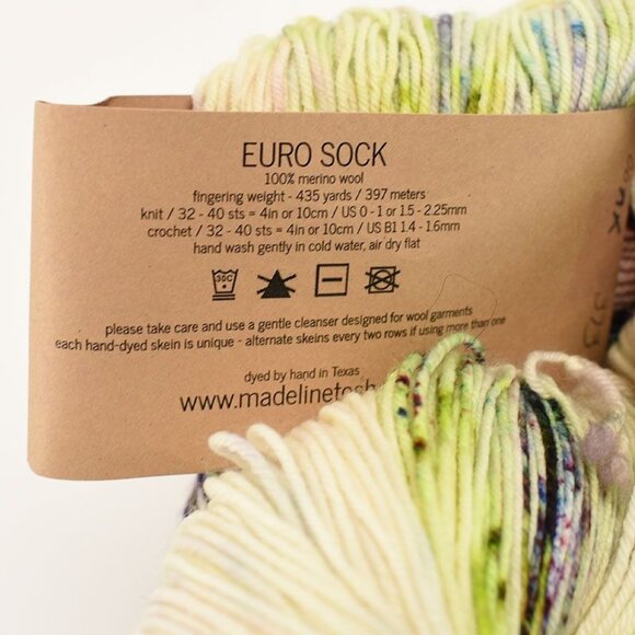Madelinetosh Euro Sock Yarn Merino Wool Fingering Weight 435 Yds Color Ooak 373 - Picture 3 of 4
